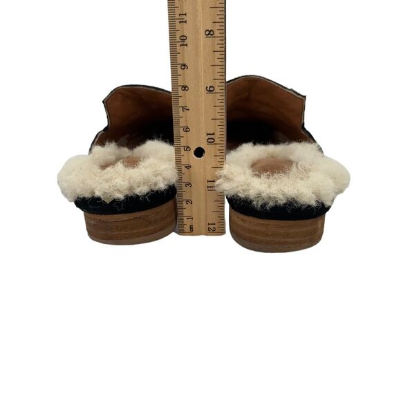 Mi.iM Black Suede Lavinia Sherpa Lined Mules Slip-On Sz. 7 - Picture 6 of 9